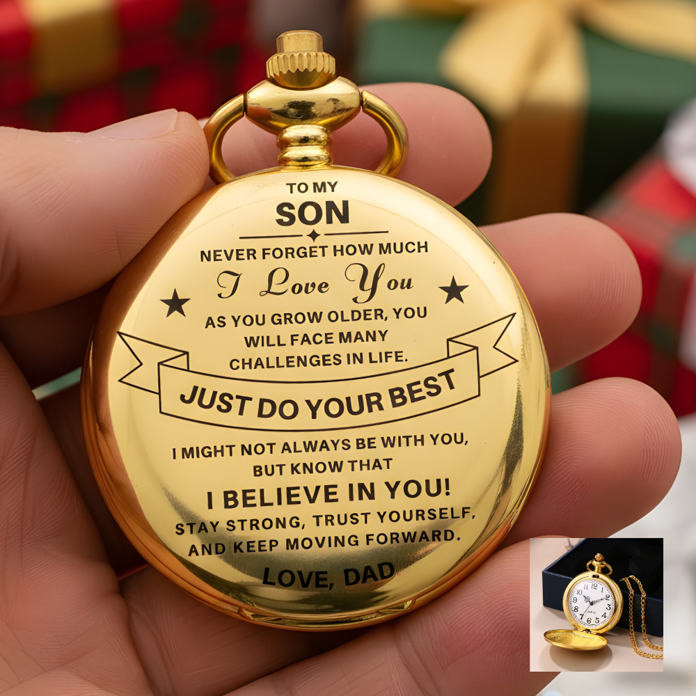 To My Son / From Dad - Luxury Vintage Pocket Watch Gift SS#31