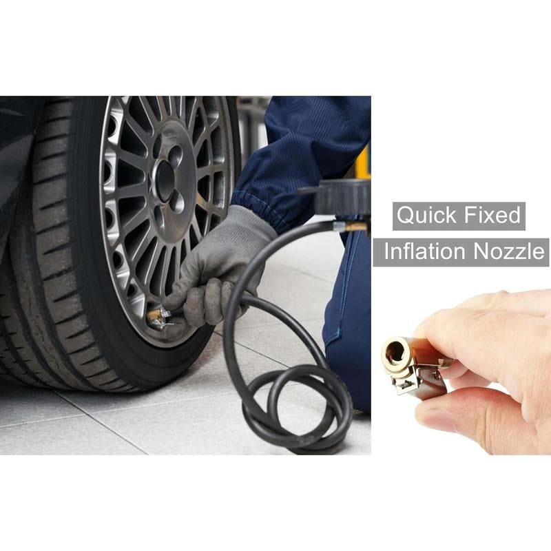 Tire Air Chuck with Clip Adapter, No Leakage Tire Chucks for Vehicle Inflator Compressor Pump Connect Accessories Tool