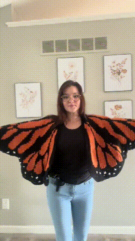 Handcrafted Monarch Butterfly Cardigan