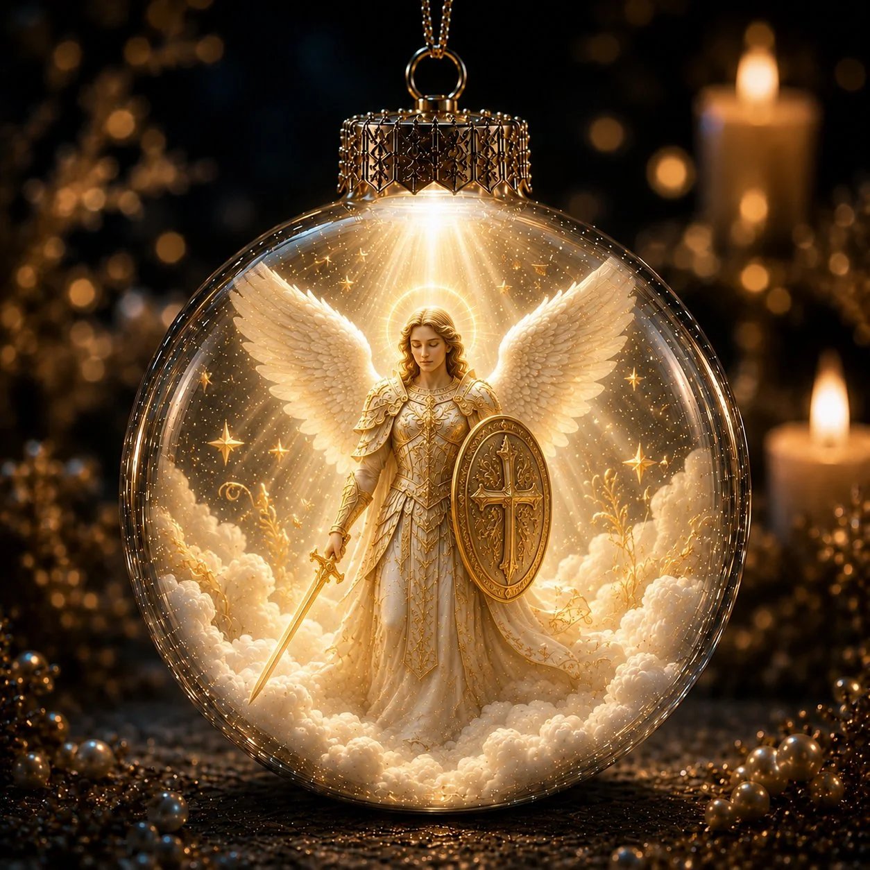 🔥🎁⏳ Last Day 50% OFF – ✝️ Illuminated 3D Christian Faith Ornament Collection | Clear Globe with Sacred Figures, Warm Golden Glow & 8 Meaningful Designs ✨