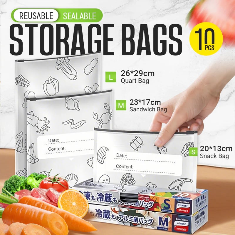 Buy 2 Get 1 Free-Reusable Aluminum Foil Sealable Storage Bags