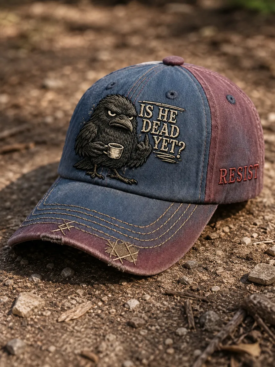 Retro Is He D**d Yet Art Printed Baseball Cap