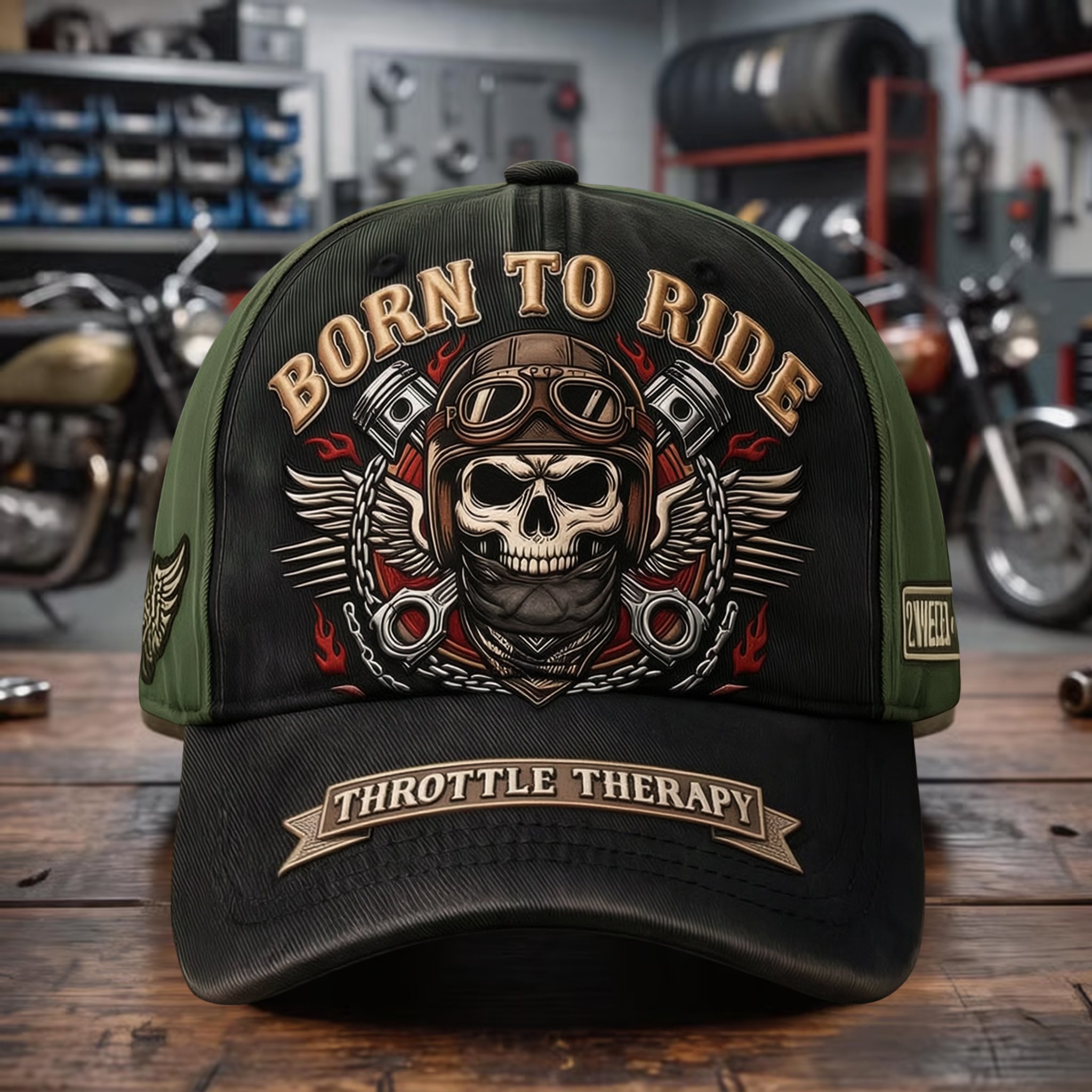 Vintage Rider Skull Classic Cap - Personalized Gifts