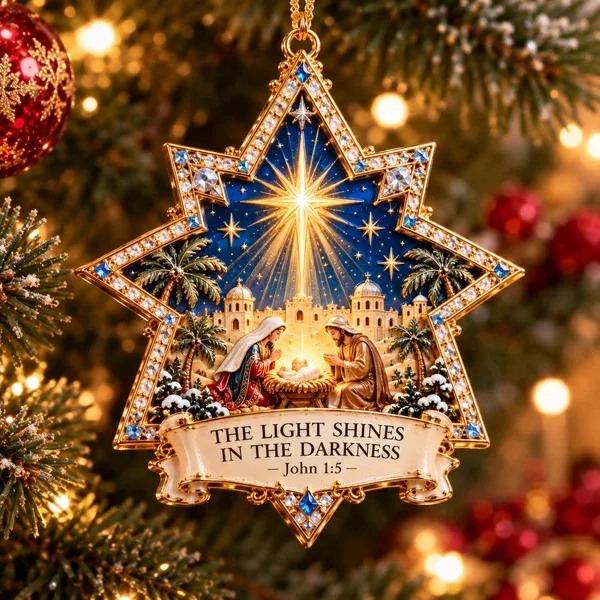 Light of the World Christian ornament