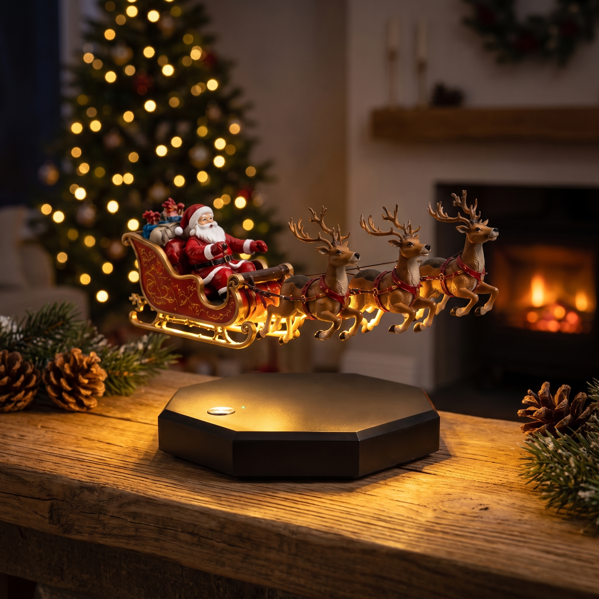 🎅 Santa’s Flying Sleigh with Magnetic Levitation