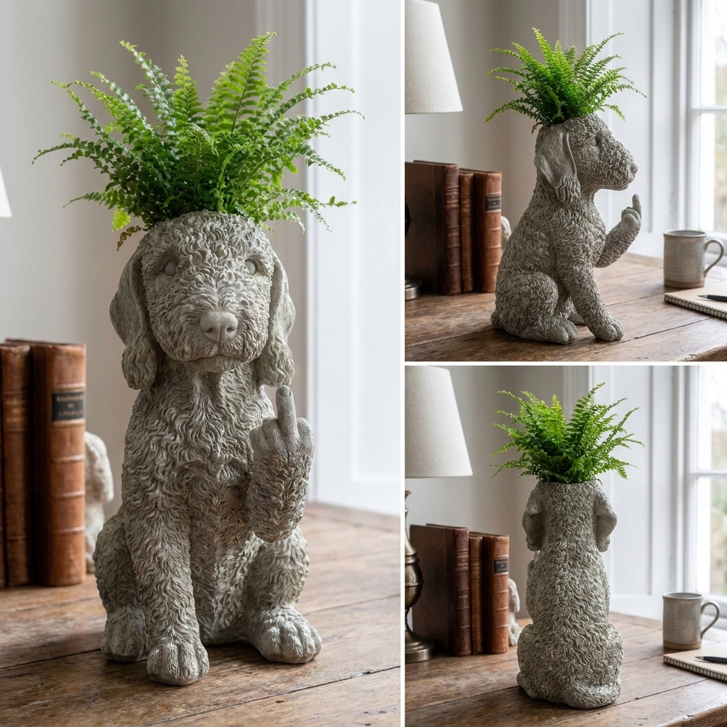 Bedlington Terrier Planter — Instantly Infuse Your Plants with Personality