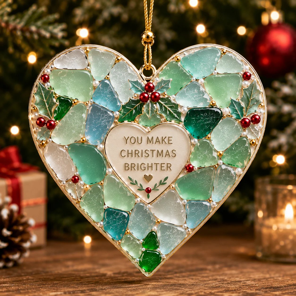 🏆Limited Time Sale 50% OFF🎄🌊Sea Glass Christmas Blessing Ornaments