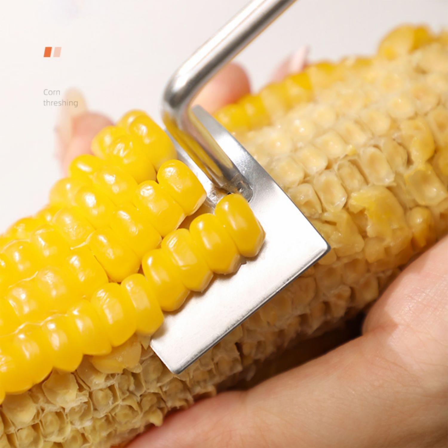 Eptchn Long Handle Stainless Steel Corn Stripping Tool