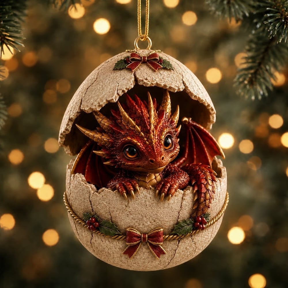 🎁Last Day 50% OFF-🦖 Dragon Egg Christmas Ornament