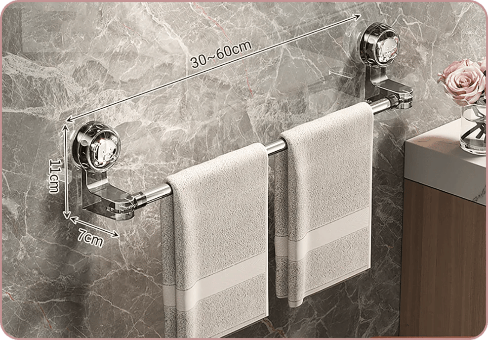 Adjustable Suction Cup Towel Bar