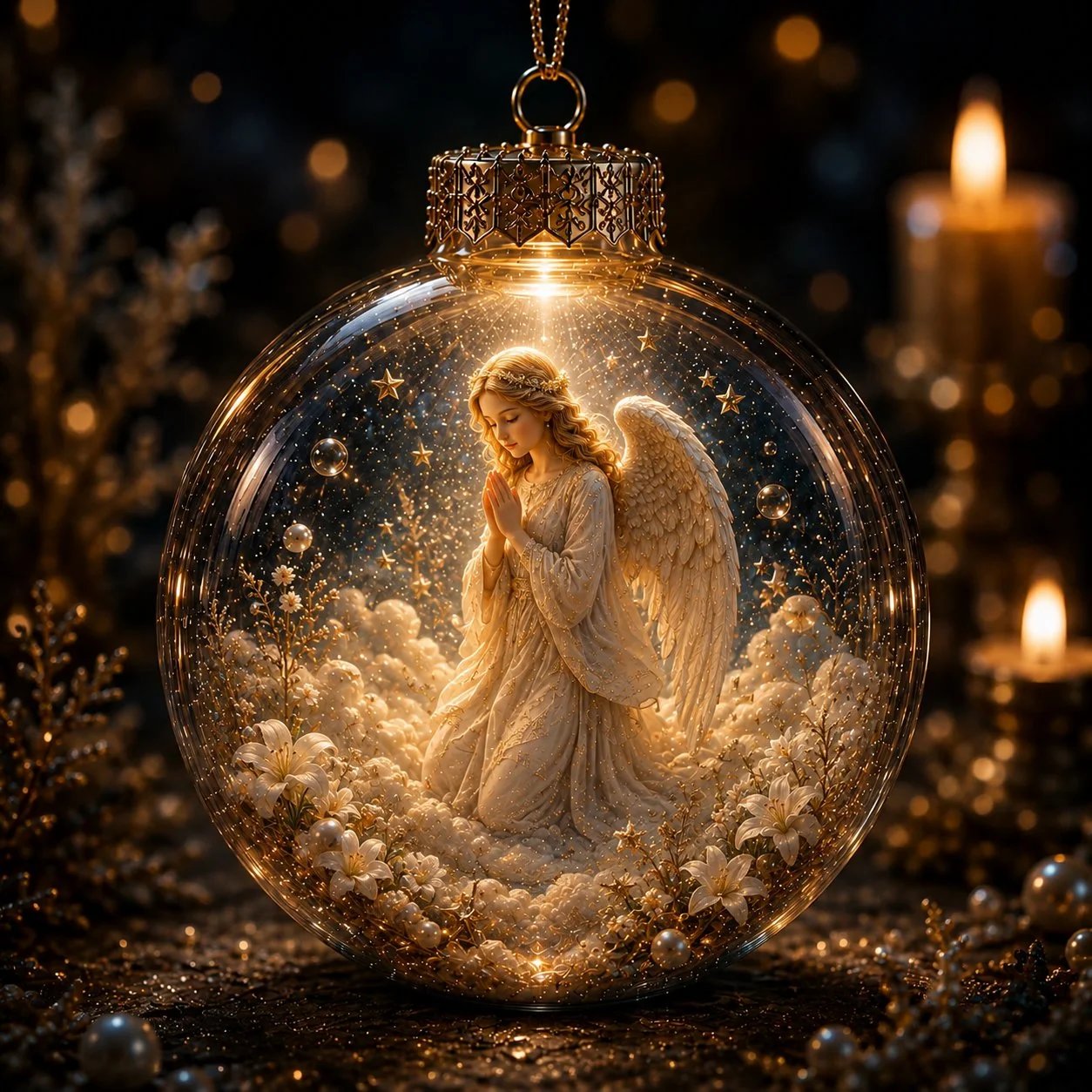 🔥🎁⏳ Last Day 50% OFF – ✝️ Illuminated 3D Christian Faith Ornament Collection | Clear Globe with Sacred Figures, Warm Golden Glow & 8 Meaningful Designs ✨