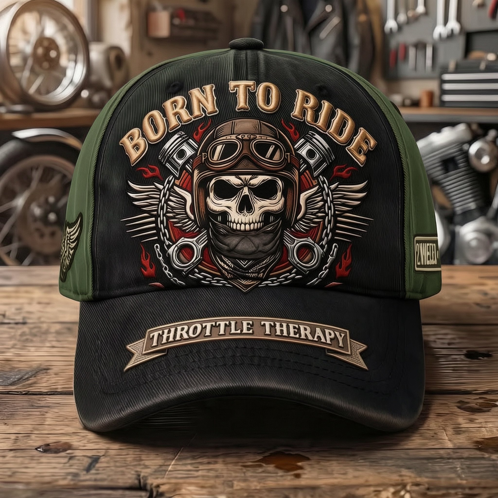Vintage Rider Skull Classic Cap - Personalized Gifts