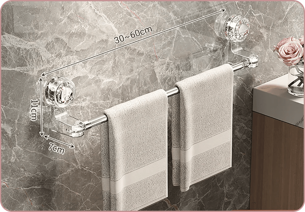 Adjustable Suction Cup Towel Bar