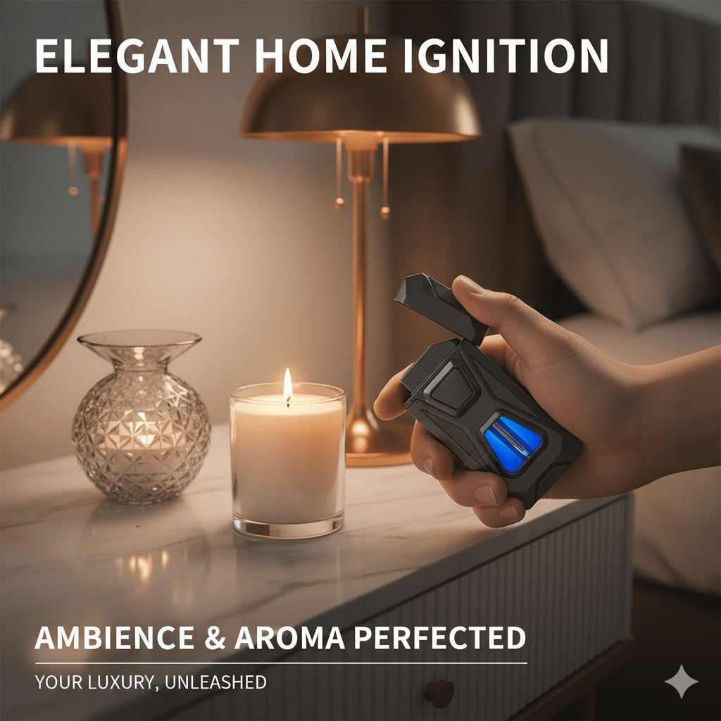 Voice-Activated Dual Flame Lighter (Butane Not Included) | USB Rechargeable Windproof Refillable with Visible Window