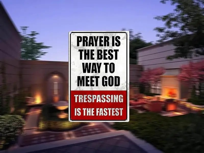 LAST DAY 50% OFF - Metal No Trespassing Signs Private Property Funny