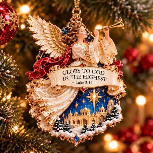 Glory in the Highest angel ornament
