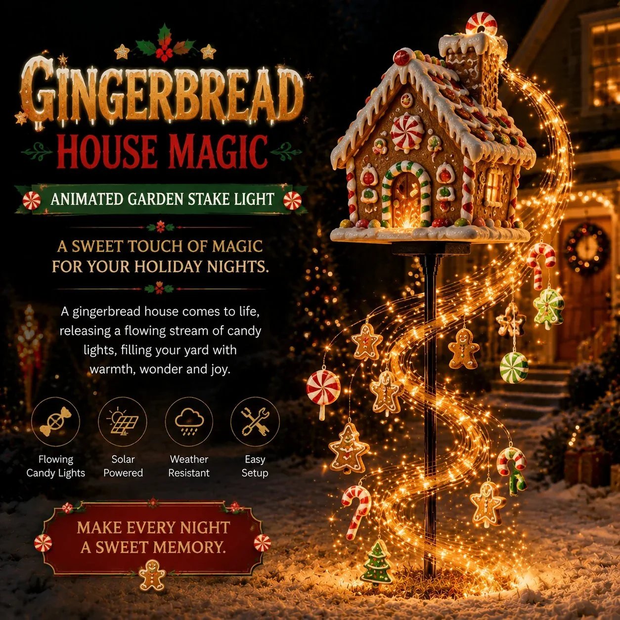 🎄 50% OFF✨Christmas Magic Solar Garden Stake Light