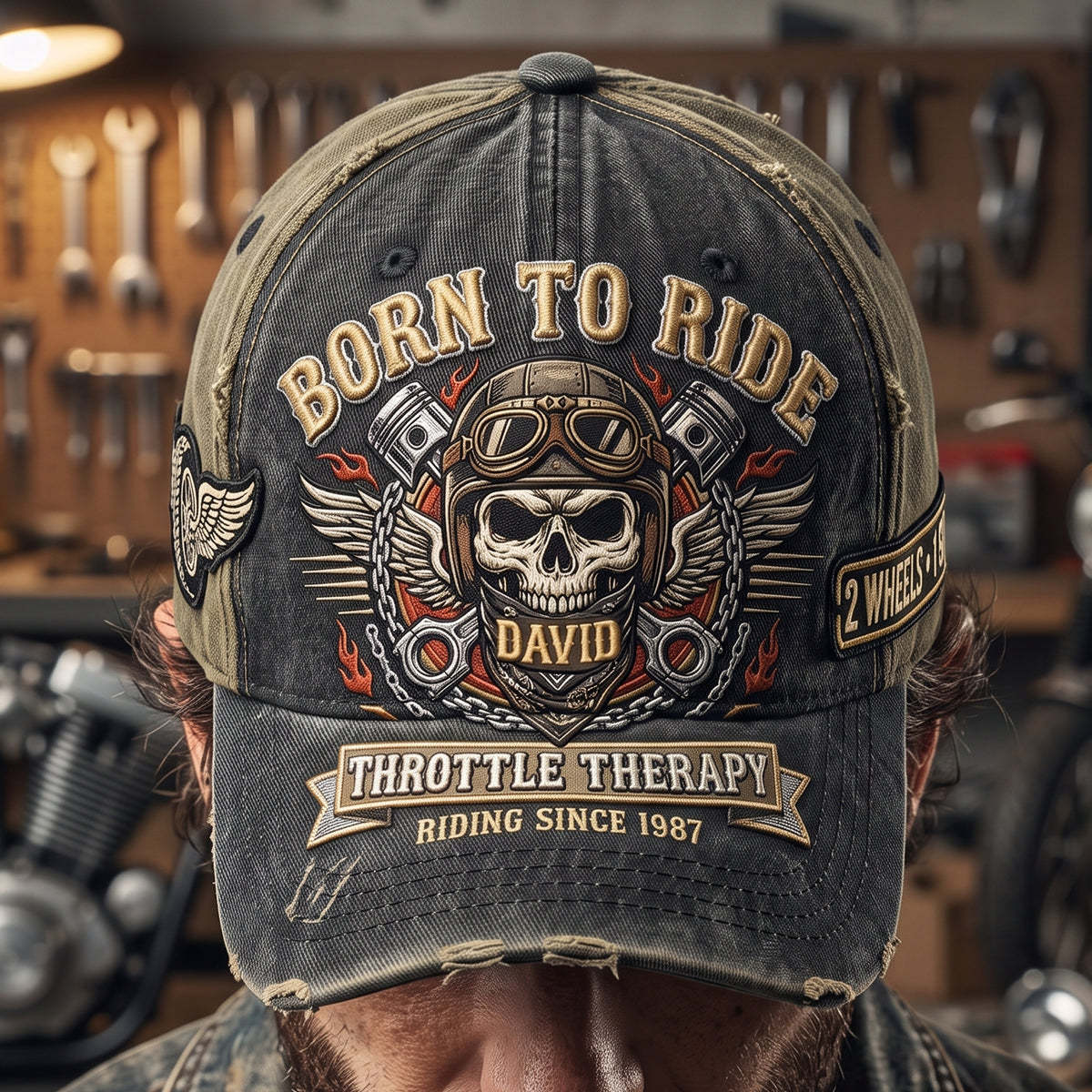 🔥HOT SALE 50% OFF🔥Vintage Rider Skull Classic Cap - Personalized Gifts