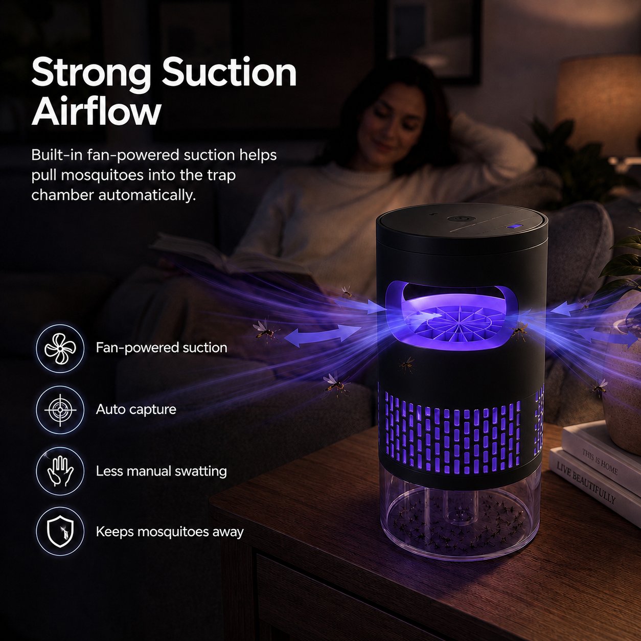 🦟Ultra-Quiet Bionic UV Suction Mosquito Trap
