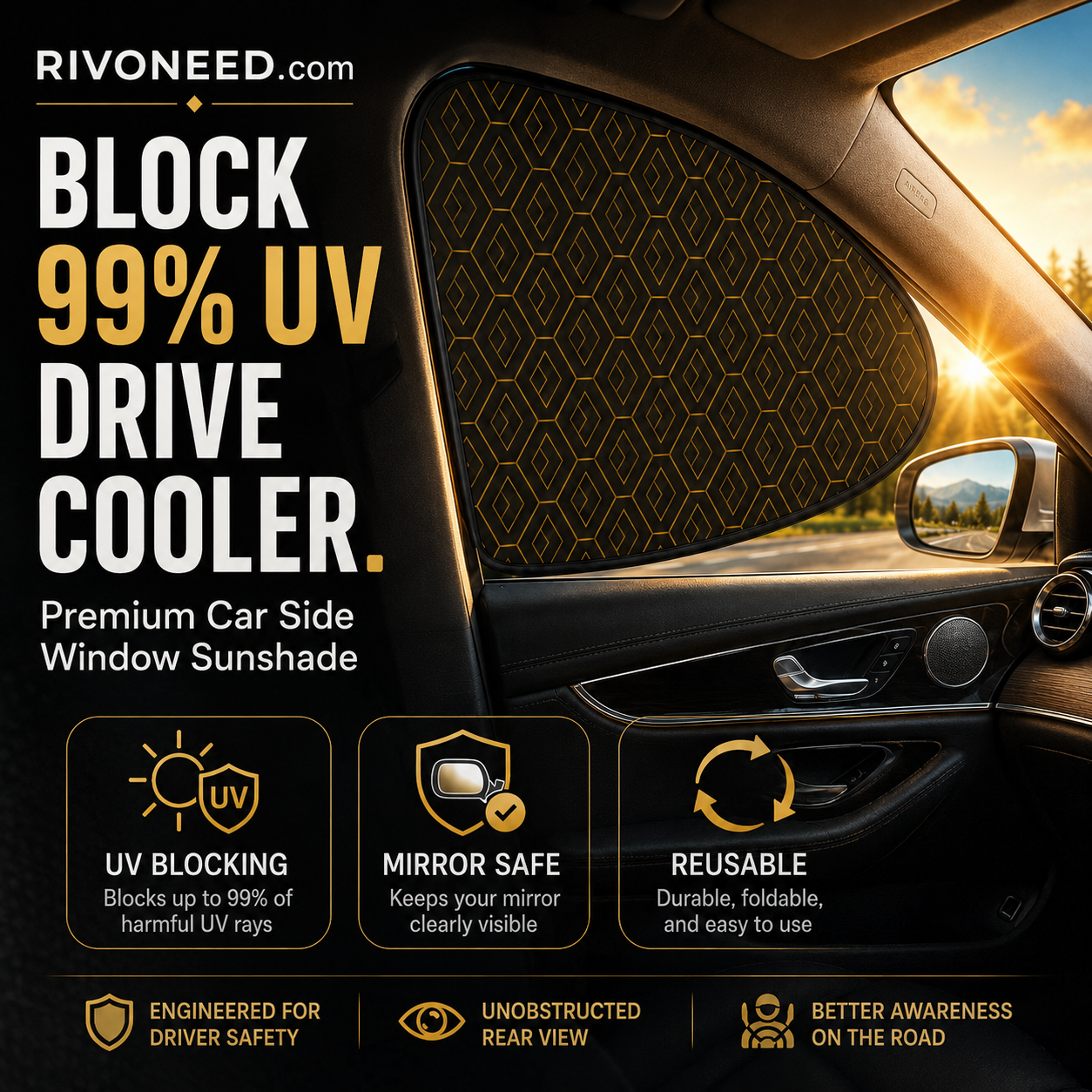 LIMITED-TIME 50% OFF! ⏰Universal Car Side Window Sun Shades