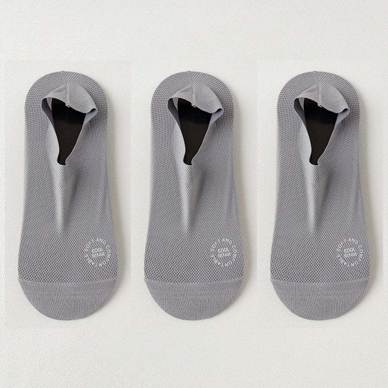 🔥 3-Pair Invisible Grip Socks Pack 🧦 – Breathable Low-Cut Anti-Slip Sweat-Absorbing Design