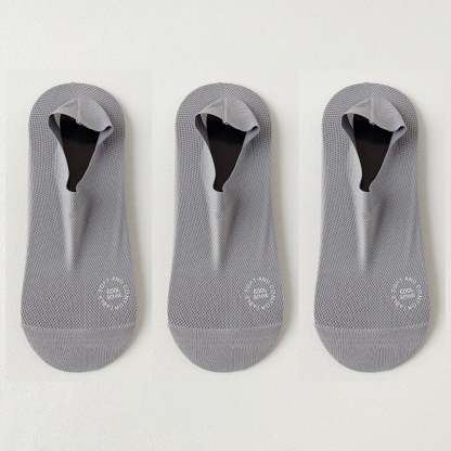 🔥 3-Pair Invisible Grip Socks Pack 🧦 – Breathable Low-Cut Anti-Slip Sweat-Absorbing Design