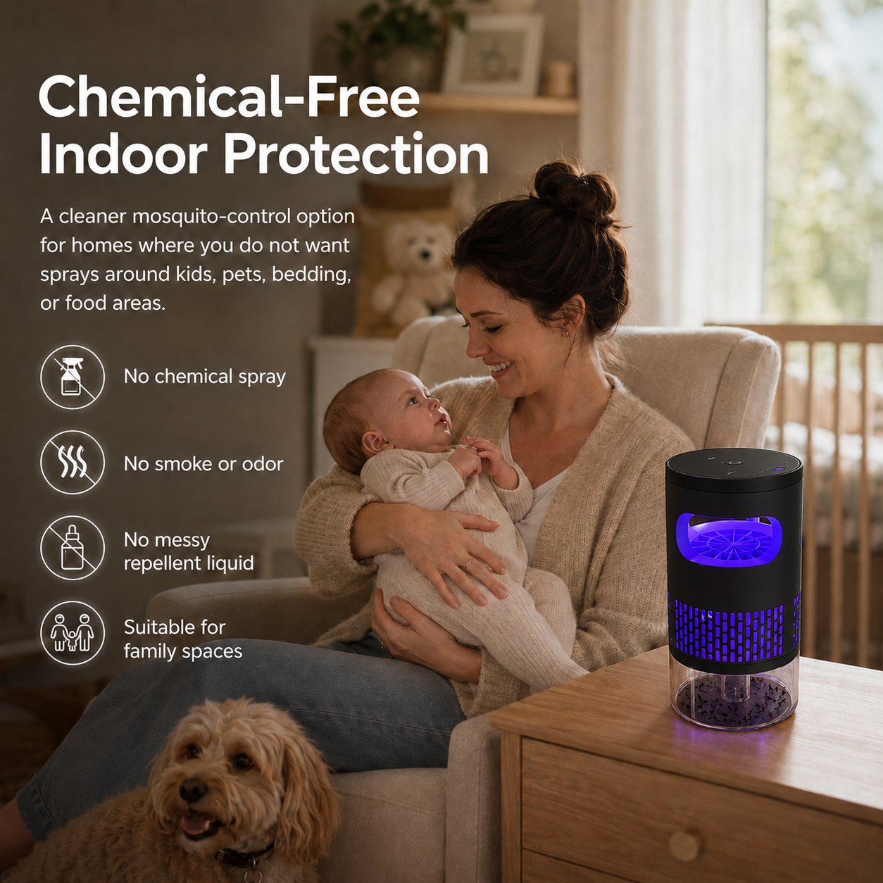 🦟Ultra-Quiet Bionic UV Suction Mosquito Trap