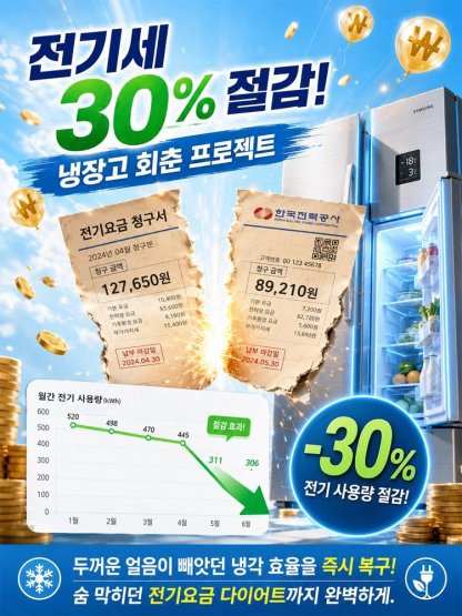 【30초 순삭】 전기세 잡아먹는 성에, 뿌리는 즉시 초고속 제거 스프레이