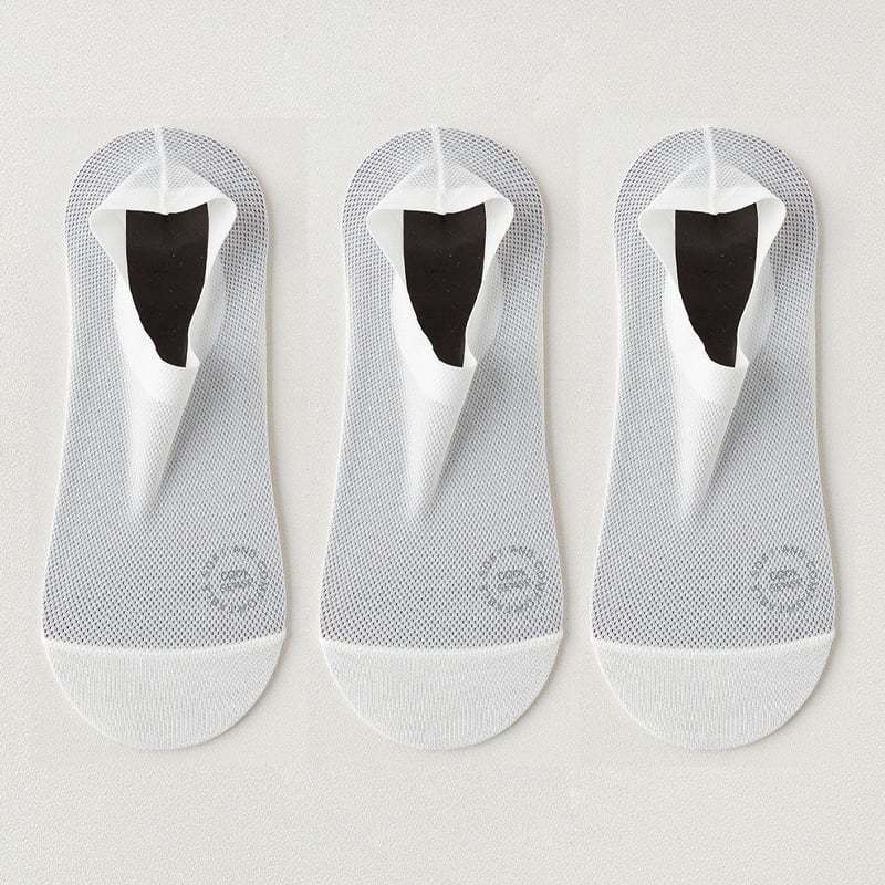 🔥 3-Pair Invisible Grip Socks Pack 🧦 – Breathable Low-Cut Anti-Slip Sweat-Absorbing Design