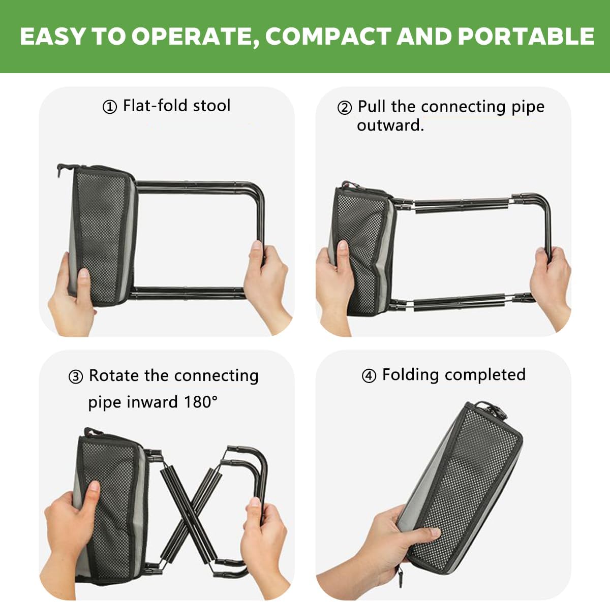 🔥Last Day 50% OFF -Portable Foldable Backpack Stool