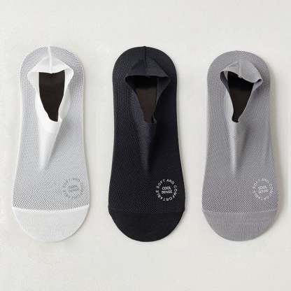 🔥 3-Pair Invisible Grip Socks Pack 🧦 – Breathable Low-Cut Anti-Slip Sweat-Absorbing Design