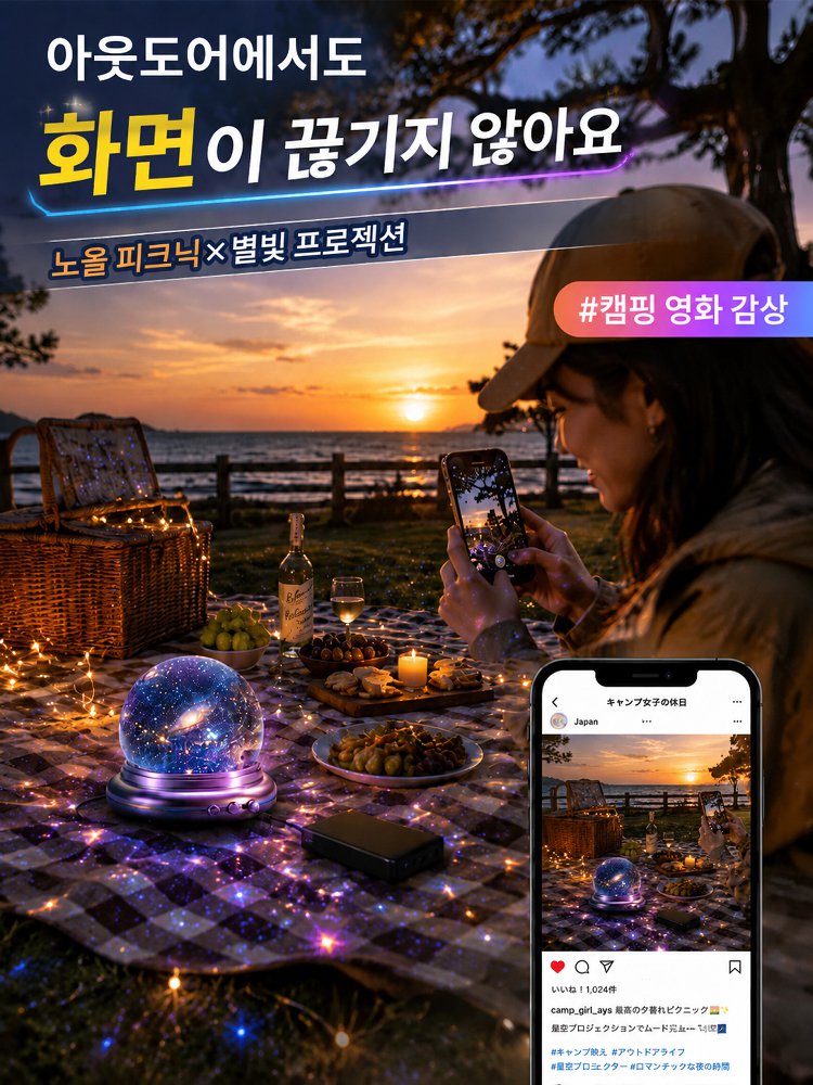 몽환적인 창의적인 프로젝션 램프