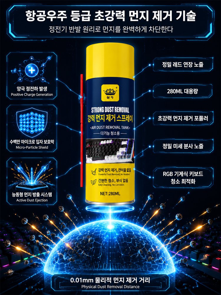 【빠르고 깨끗하게】강력 먼지제거 스프레이