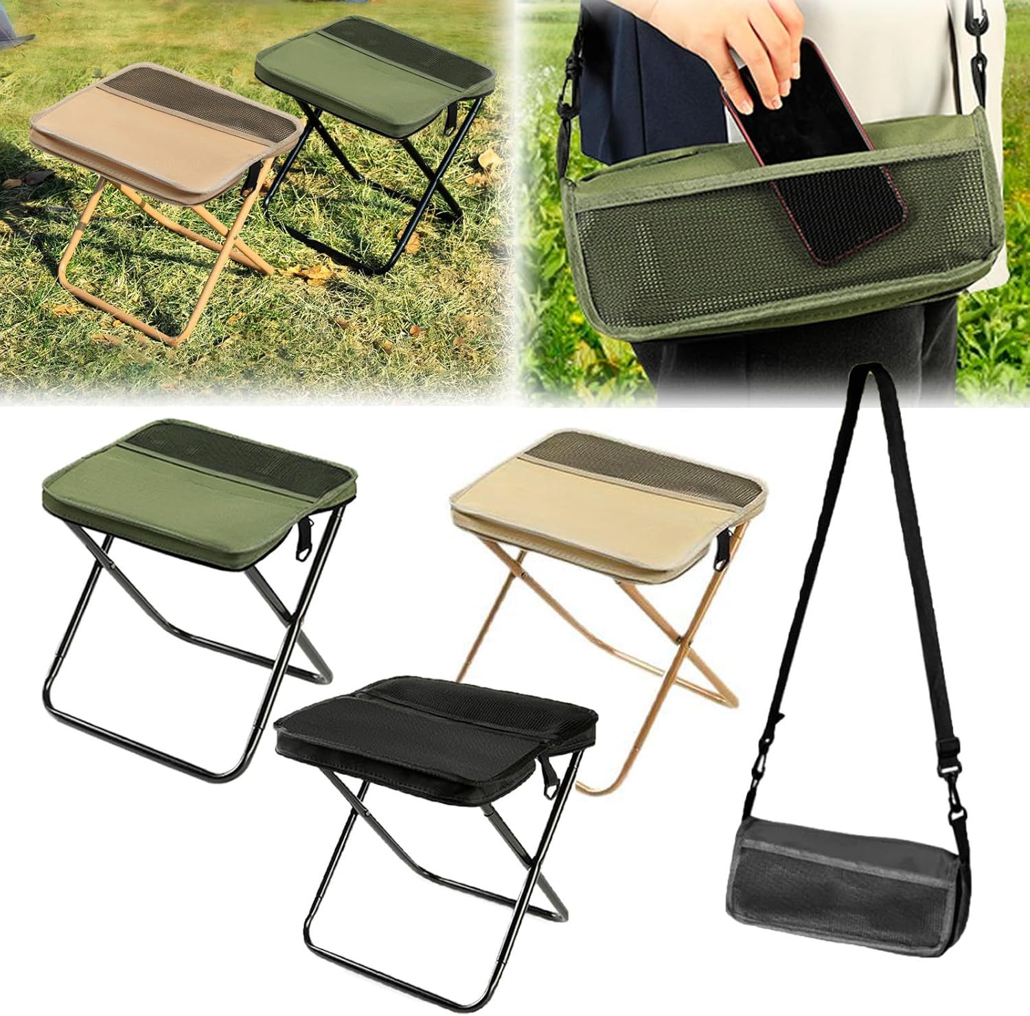 🔥Last Day 50% OFF -Portable Foldable Backpack Stool