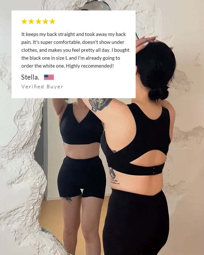 ⚡Hot Sales 50% OFF🔥Cross Back Front Closure Wireless Posture Support Bra