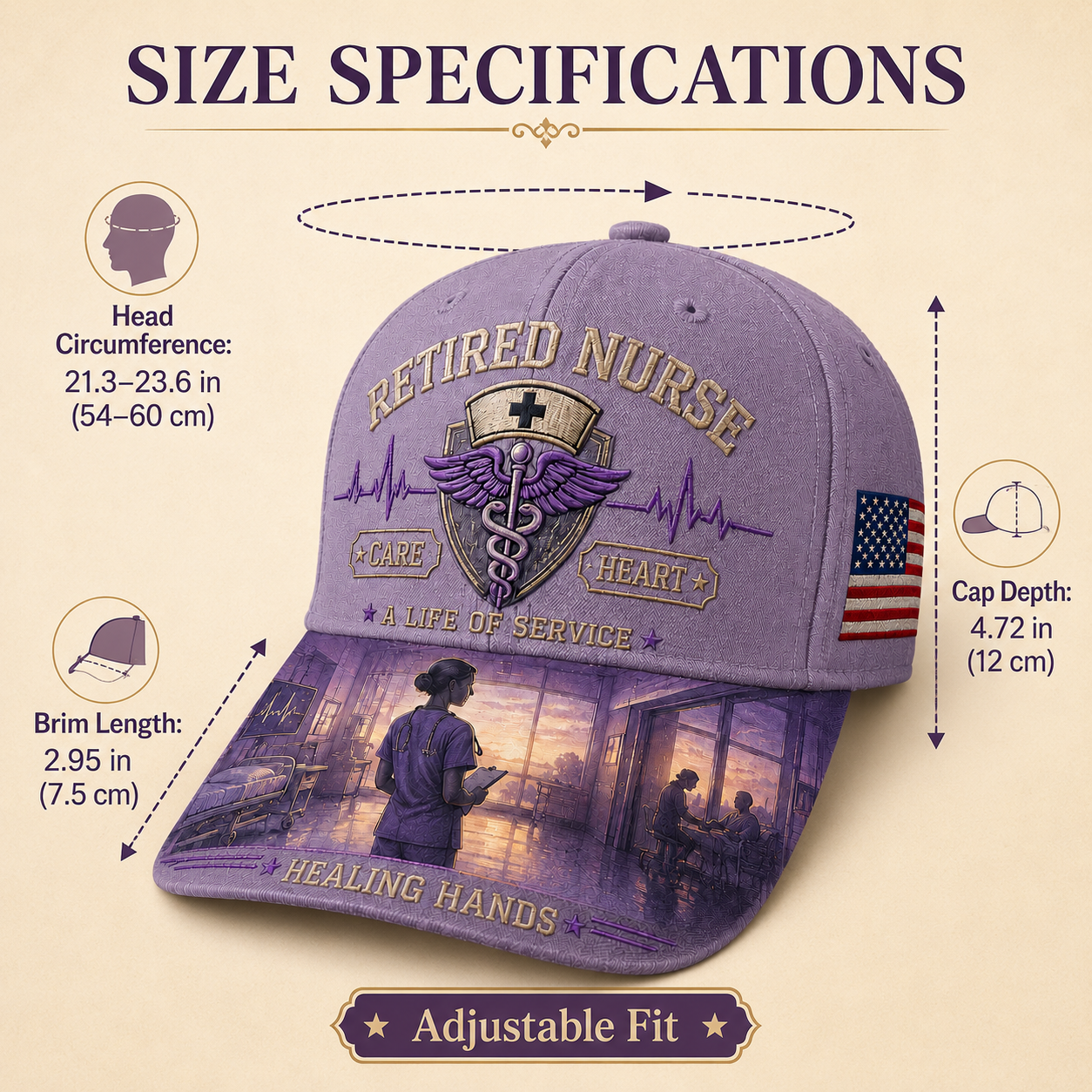 LIMITED-TIME 50% OFF!⏰Retired Nurse Healing Hands Commemorative Cap
