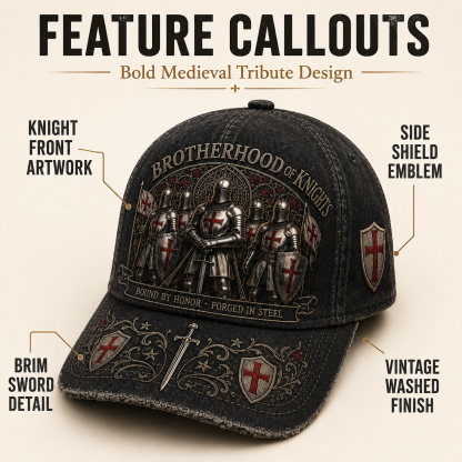 LIMITED-TIME 50% OFF! ⚔️ Brotherhood Of Knights Honor Cap