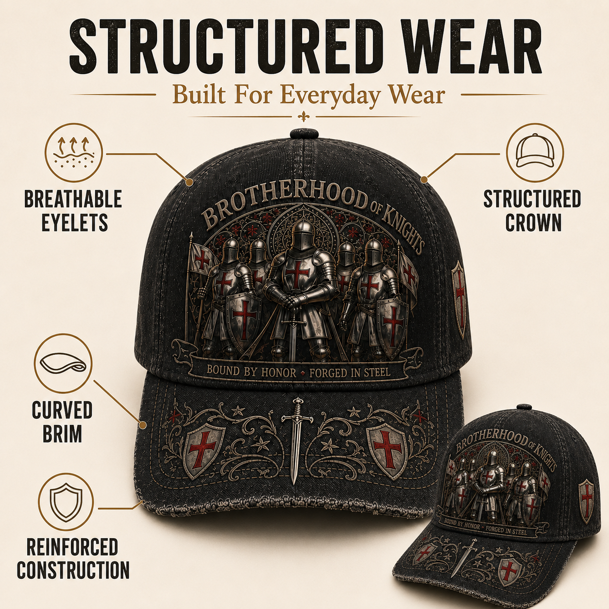 LIMITED-TIME 50% OFF! ⚔️ Brotherhood Of Knights Honor Cap