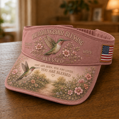 🔥Last Day 50% OFF - 🐦Hummingbird Blessing Faith Garden Sun Visor