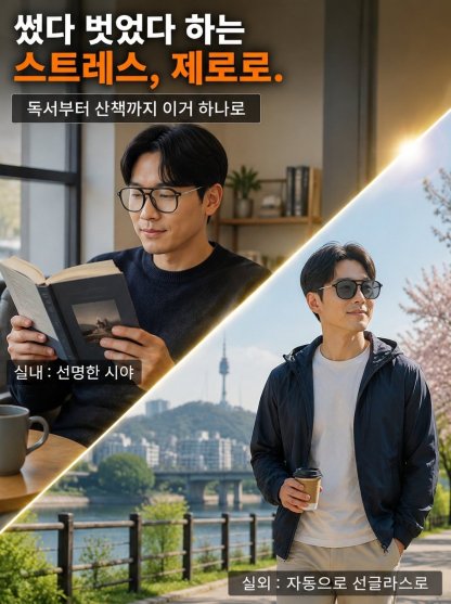 스마트 다초점 자동 변색 돋보기