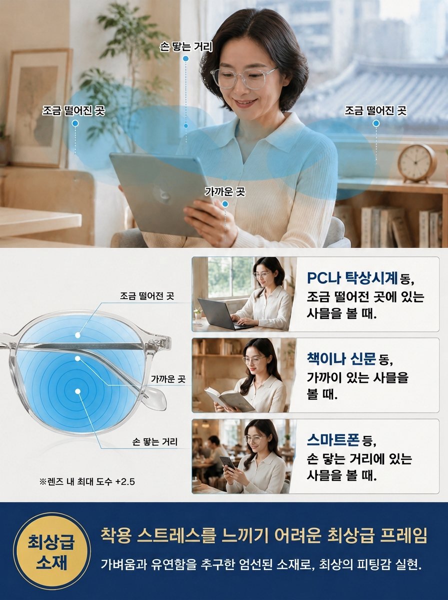 스마트 다초점 자동 변색 돋보기