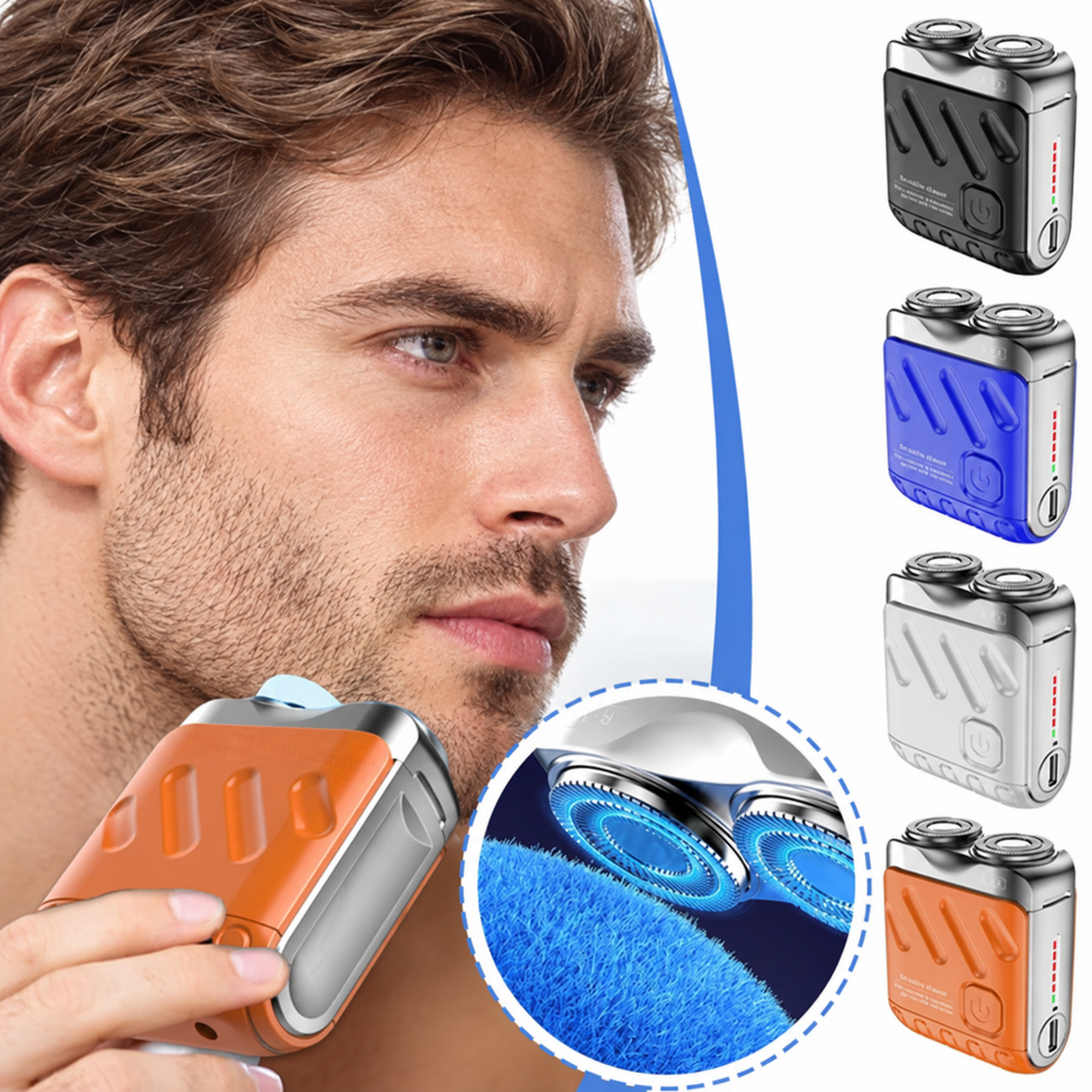 🎁Portable Rotary Dual Ring Electric Shaver