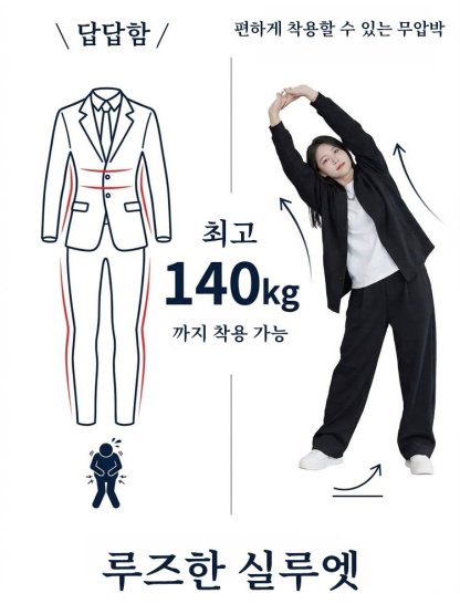 【유럽 명품급 원단】140kg도 슬림하게! 24시간 구김 없는 마법의 인생 세트업