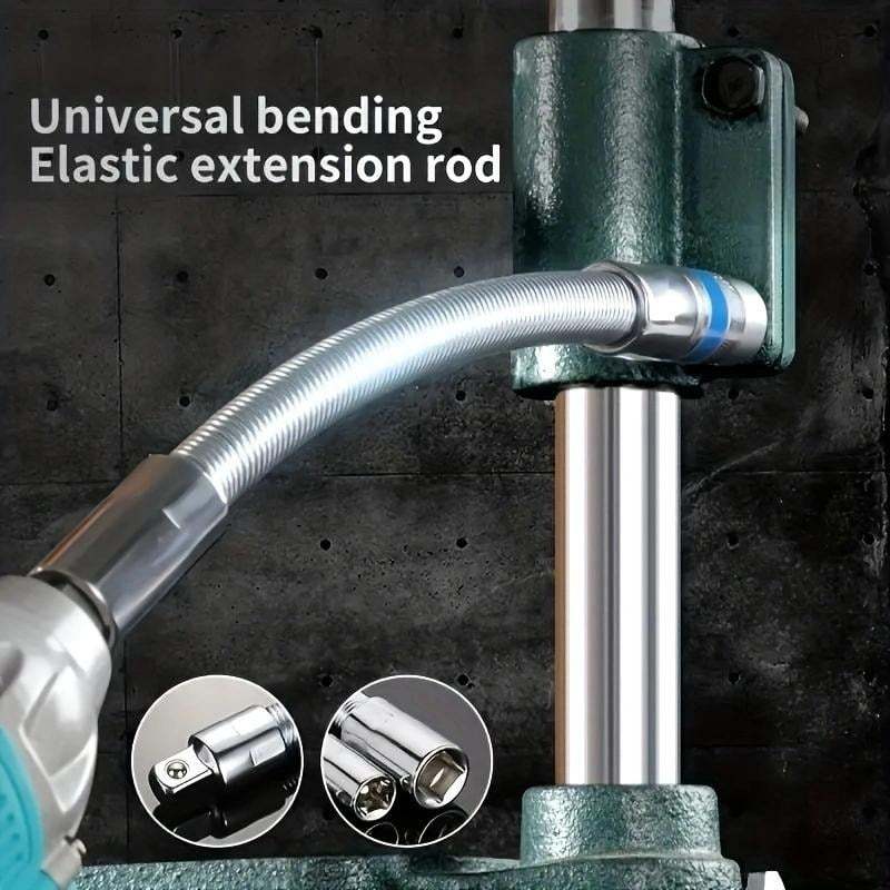 2026 Hot Sale💖Socket Ratchet Wrench Set - 3 Bendable Shafts, Wrench Extender Tool, Connecting Rod