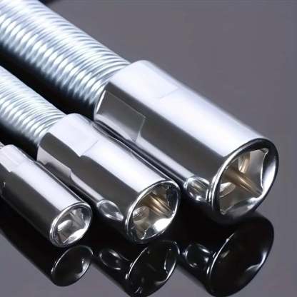 2026 Hot Sale💖Socket Ratchet Wrench Set - 3 Bendable Shafts, Wrench Extender Tool, Connecting Rod