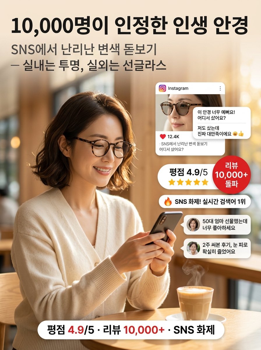 스마트 다초점 자동 변색 돋보기