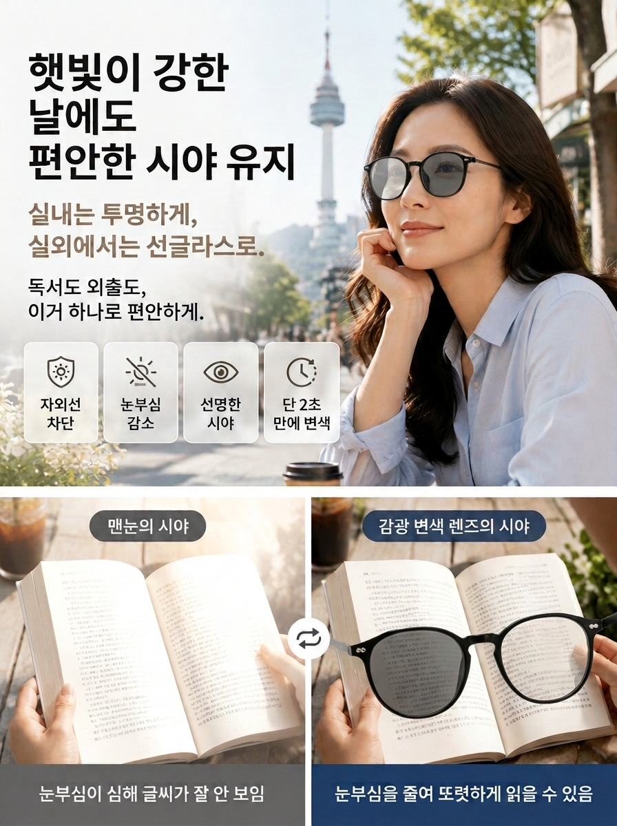 스마트 다초점 자동 변색 돋보기