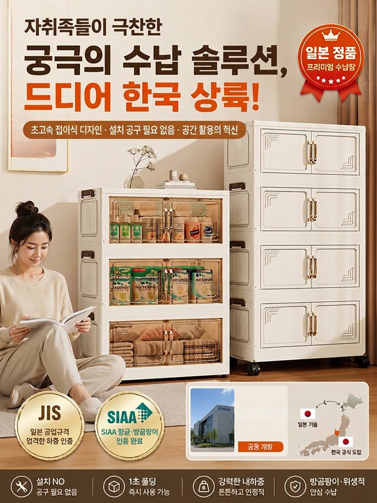 무설치 접이식 수납장