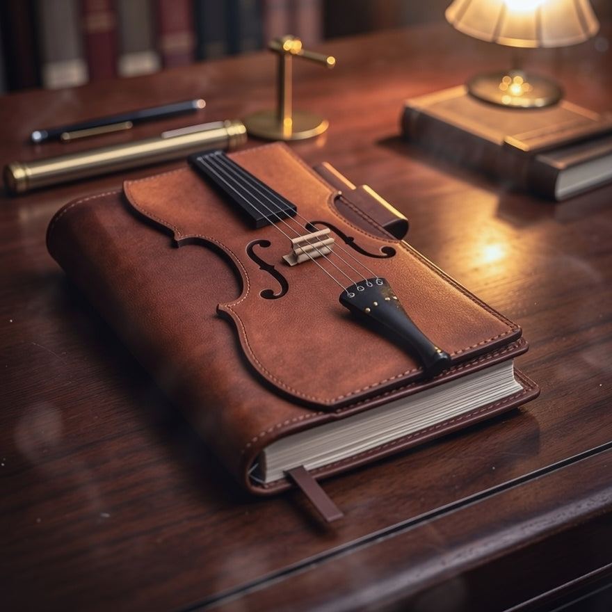 🔥HOT SALE - Vintage Violin Leather Notebook