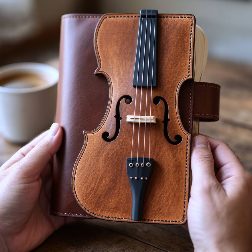 🔥HOT SALE - Vintage Violin Leather Notebook